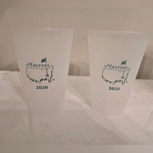 2 Total 2020 Masters Frosted Cups with Green Logo